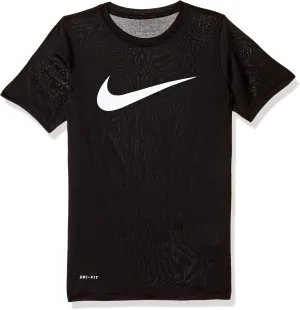 NIKE Boys' Dry Short Sleeve Swoosh Solid Tee