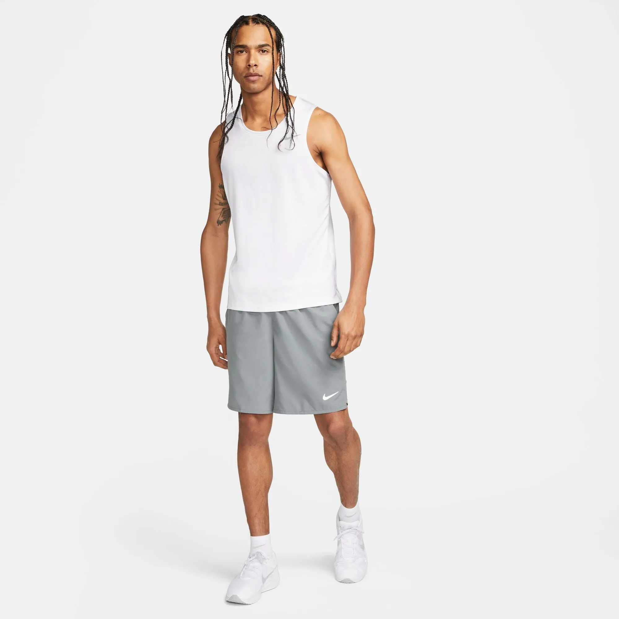 Nike Men's Dri-FIT Miler Tank White / Reflective Silver