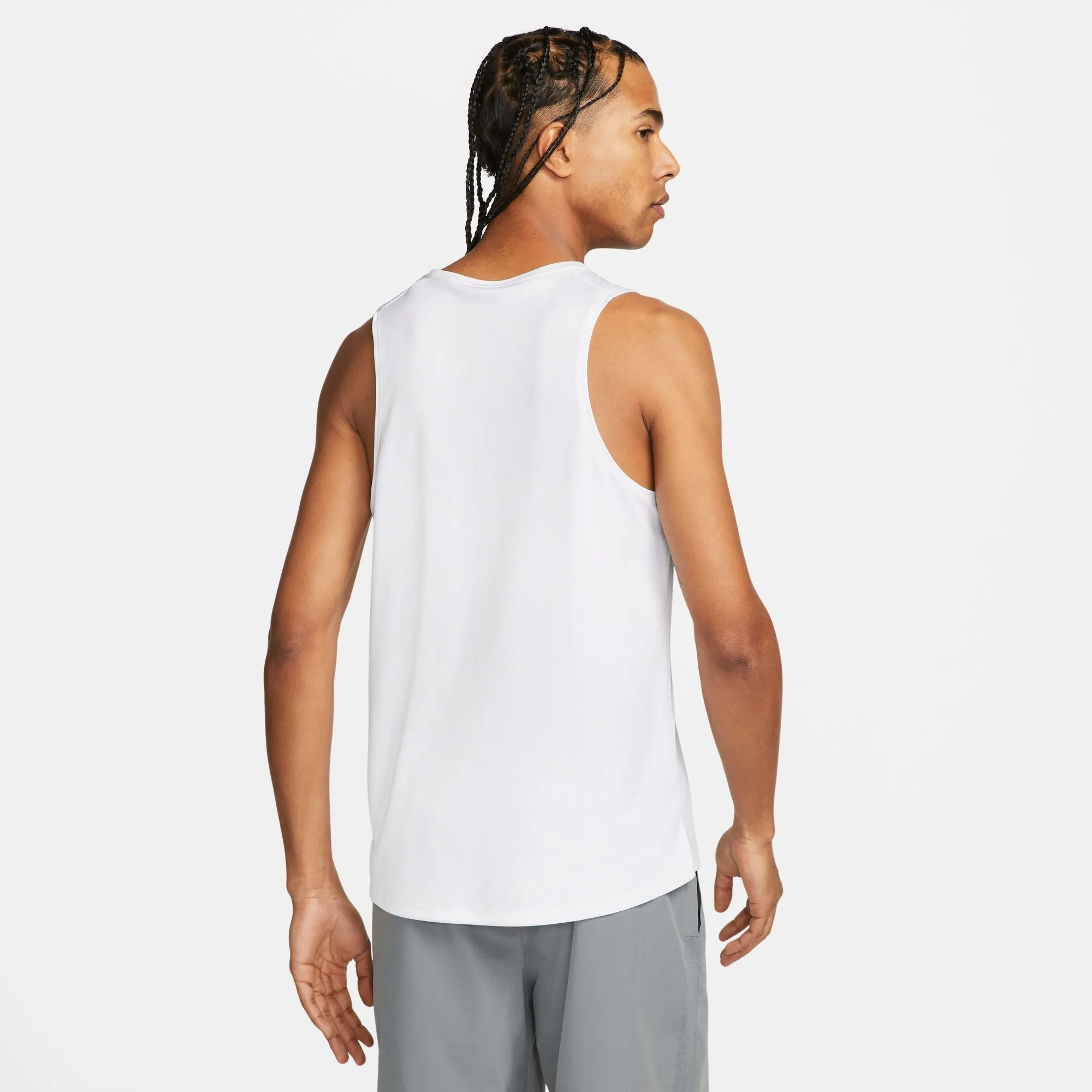 Nike Men's Dri-FIT Miler Tank White / Reflective Silver