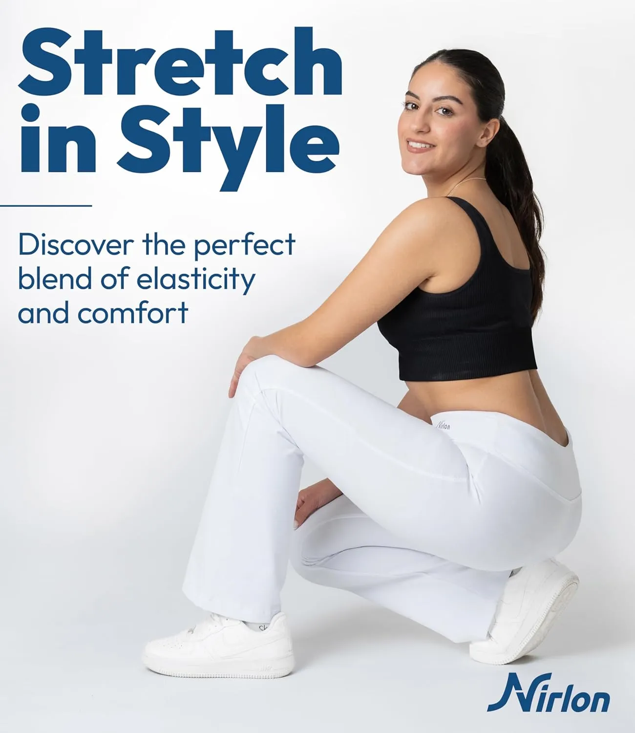 Nirlon Womens Bootcut Yoga Pants - Wide Leg Pants for Women Soft & Breathable Bootcut Yoga Pants for Yoga Regular & Plus Size
