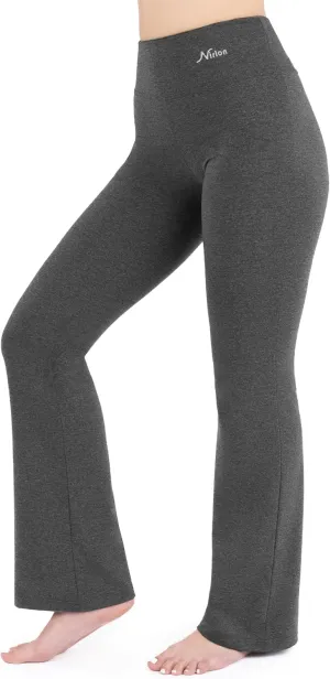 Nirlon Womens Bootcut Yoga Pants - Wide Leg Pants for Women Soft & Breathable Bootcut Yoga Pants for Yoga Regular & Plus Size
