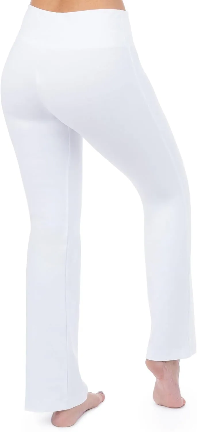 Nirlon Womens Bootcut Yoga Pants - Wide Leg Pants for Women Soft & Breathable Bootcut Yoga Pants for Yoga Regular & Plus Size