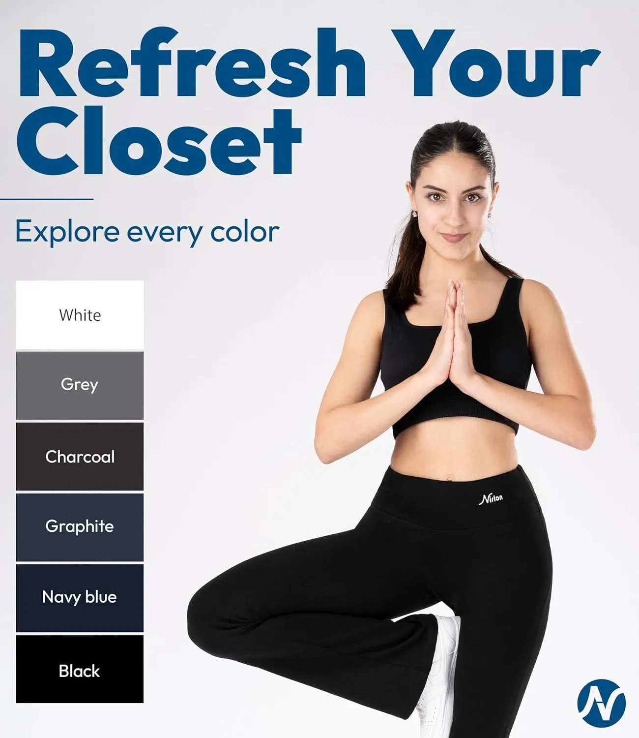 Nirlon Womens Bootcut Yoga Pants - Wide Leg Pants for Women Soft & Breathable Bootcut Yoga Pants for Yoga Regular & Plus Size