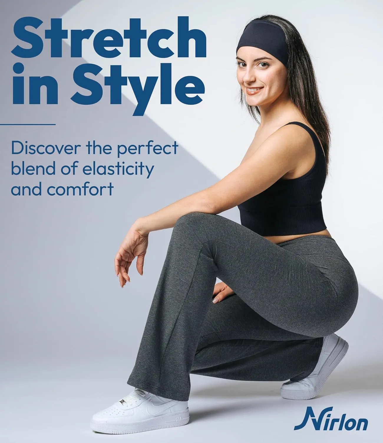 Nirlon Womens Bootcut Yoga Pants - Wide Leg Pants for Women Soft & Breathable Bootcut Yoga Pants for Yoga Regular & Plus Size