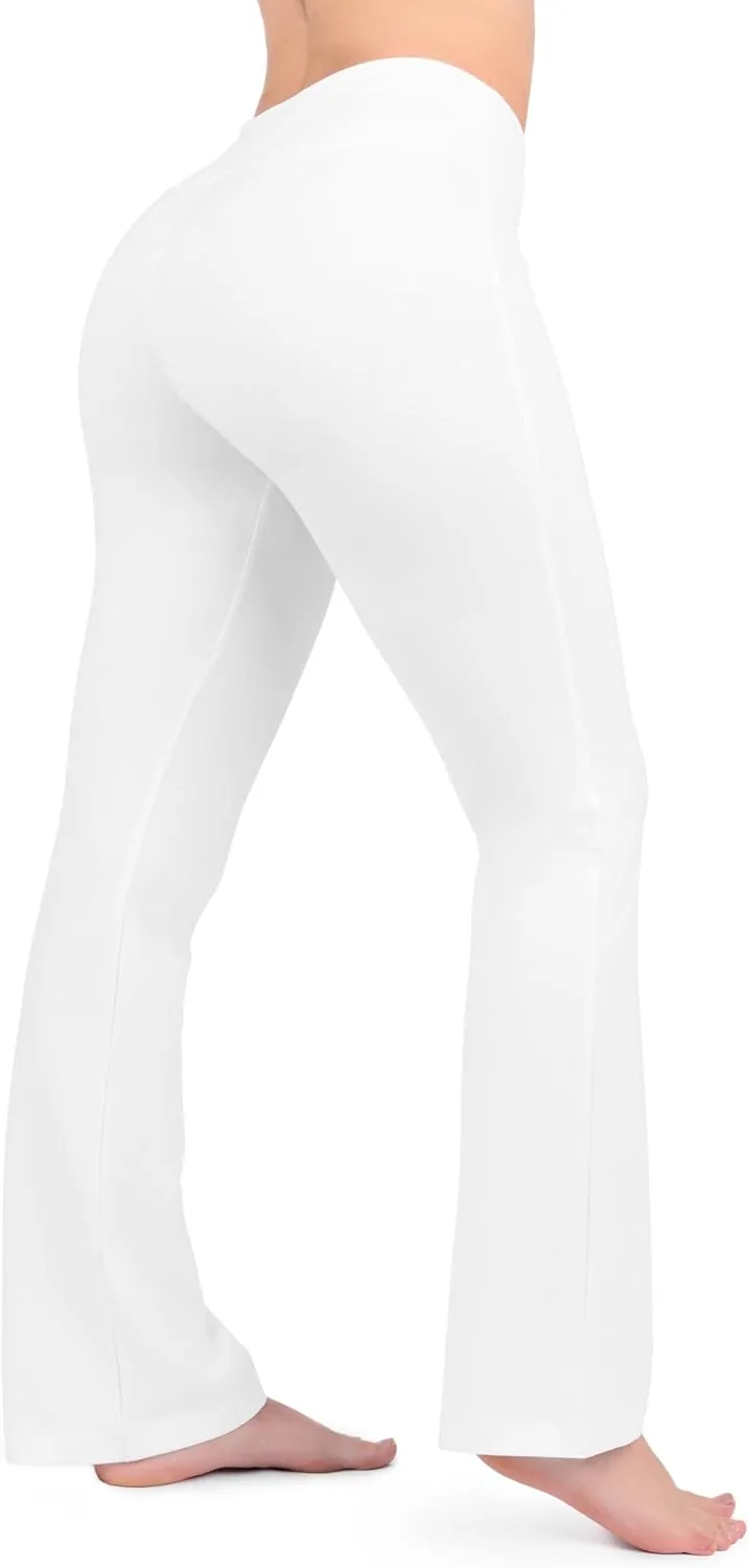 Nirlon Womens Bootcut Yoga Pants - Wide Leg Pants for Women Soft & Breathable Bootcut Yoga Pants for Yoga Regular & Plus Size