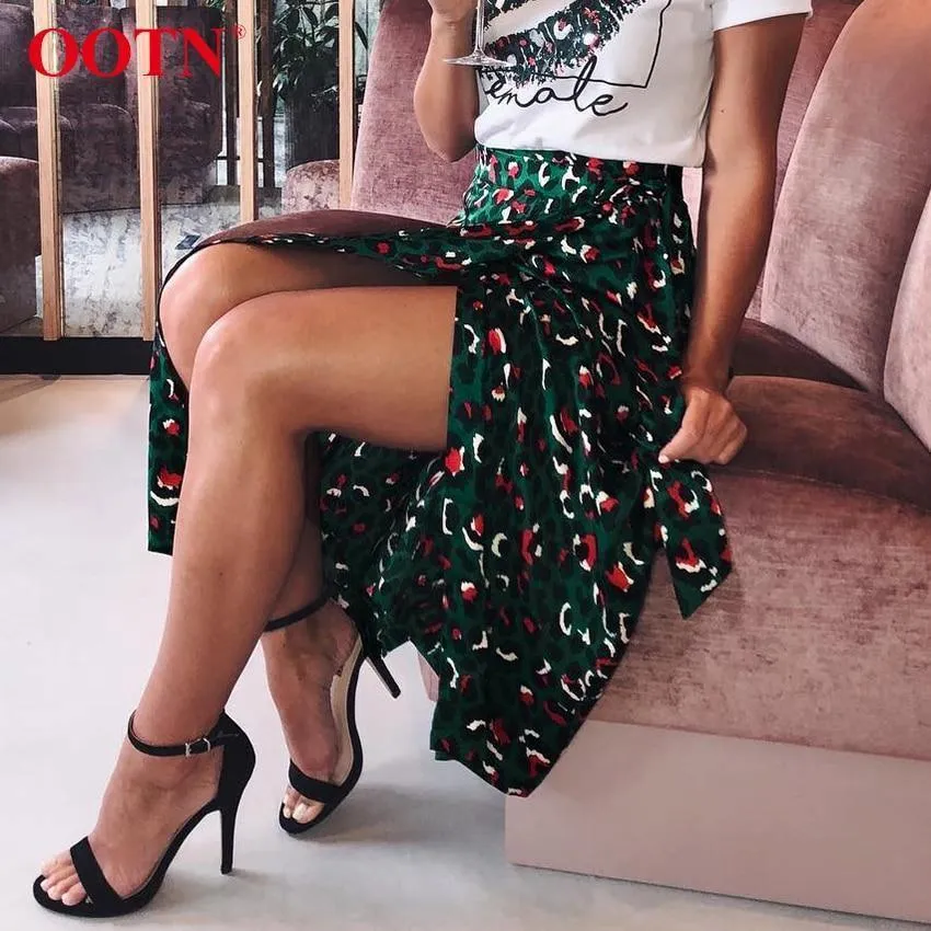 OOTN Vintage Leopard Print Long Skirts For Women
