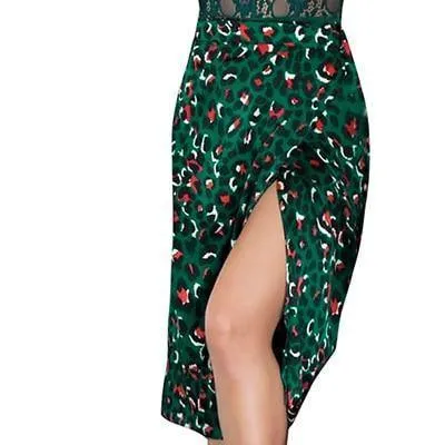 OOTN Vintage Leopard Print Long Skirts For Women
