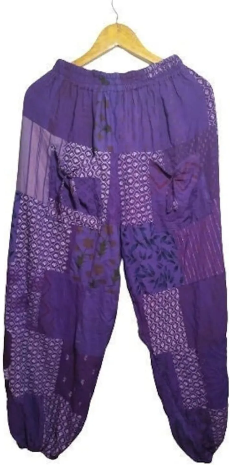 Patchwork Harem Pants, Women Harem Pants, Patchwork Harem Pants, Cotton Unisex Harem