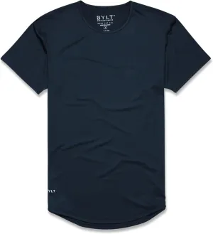 Performance Drop-Cut Men's T Shirt  Athletic Drop Cut Crewneck Tee  Moisture Wicking, Quick-Dry, Tapered Fit