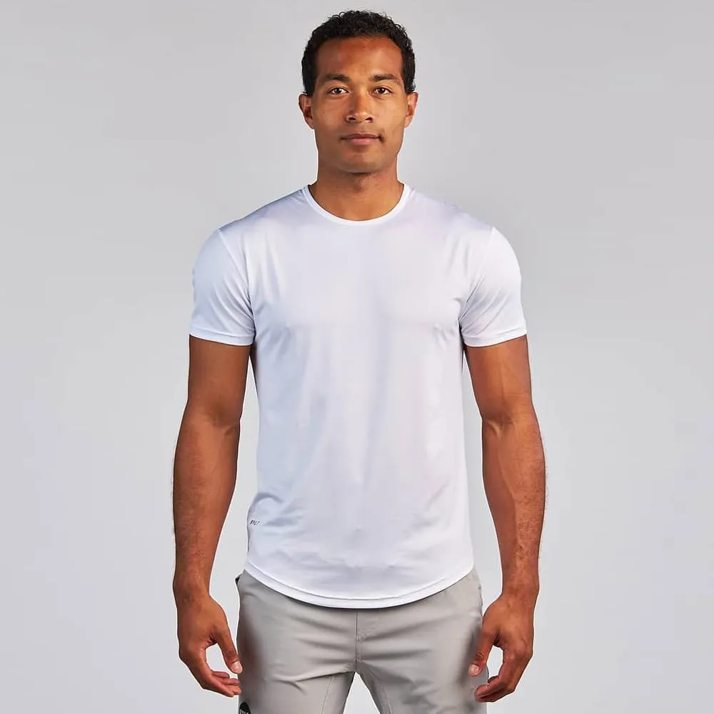 Performance Drop-Cut Men's T Shirt  Athletic Drop Cut Crewneck Tee  Moisture Wicking, Quick-Dry, Tapered Fit