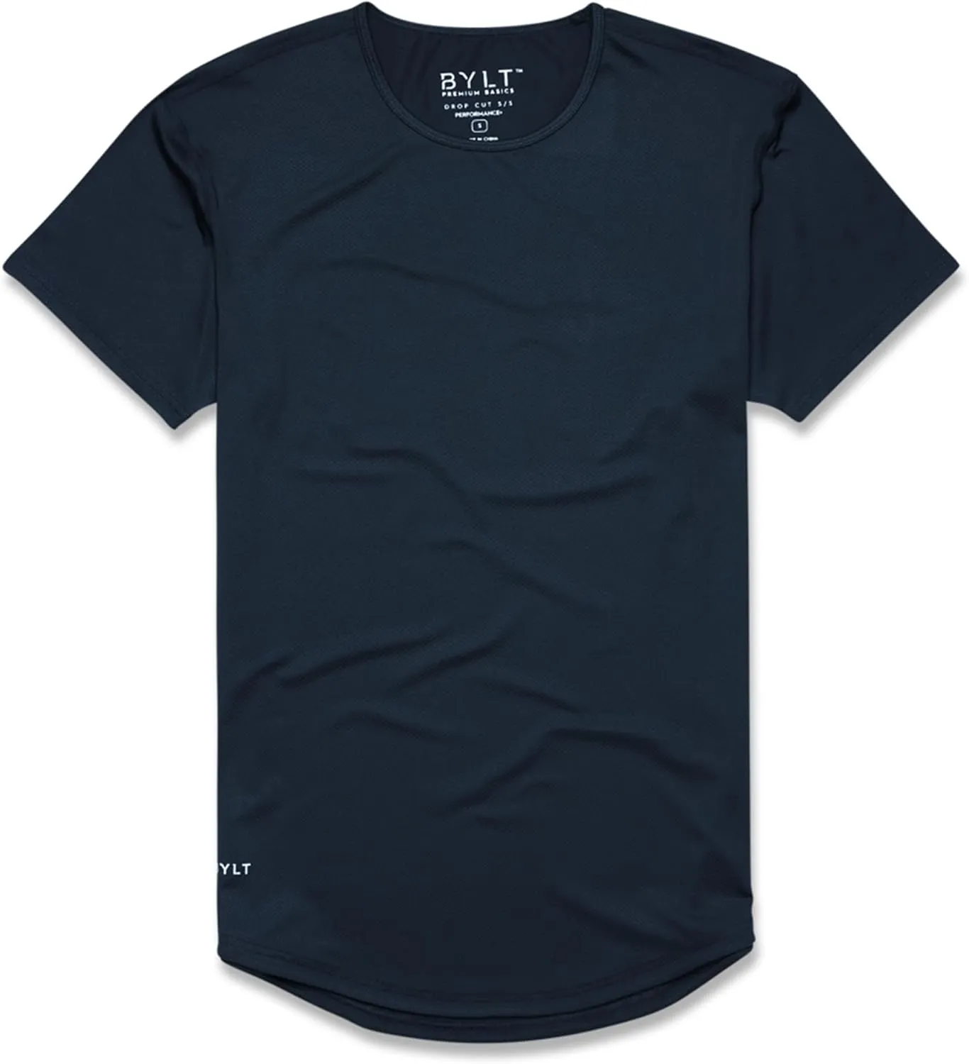 Performance Drop-Cut Men's T Shirt  Athletic Drop Cut Crewneck Tee  Moisture Wicking, Quick-Dry, Tapered Fit