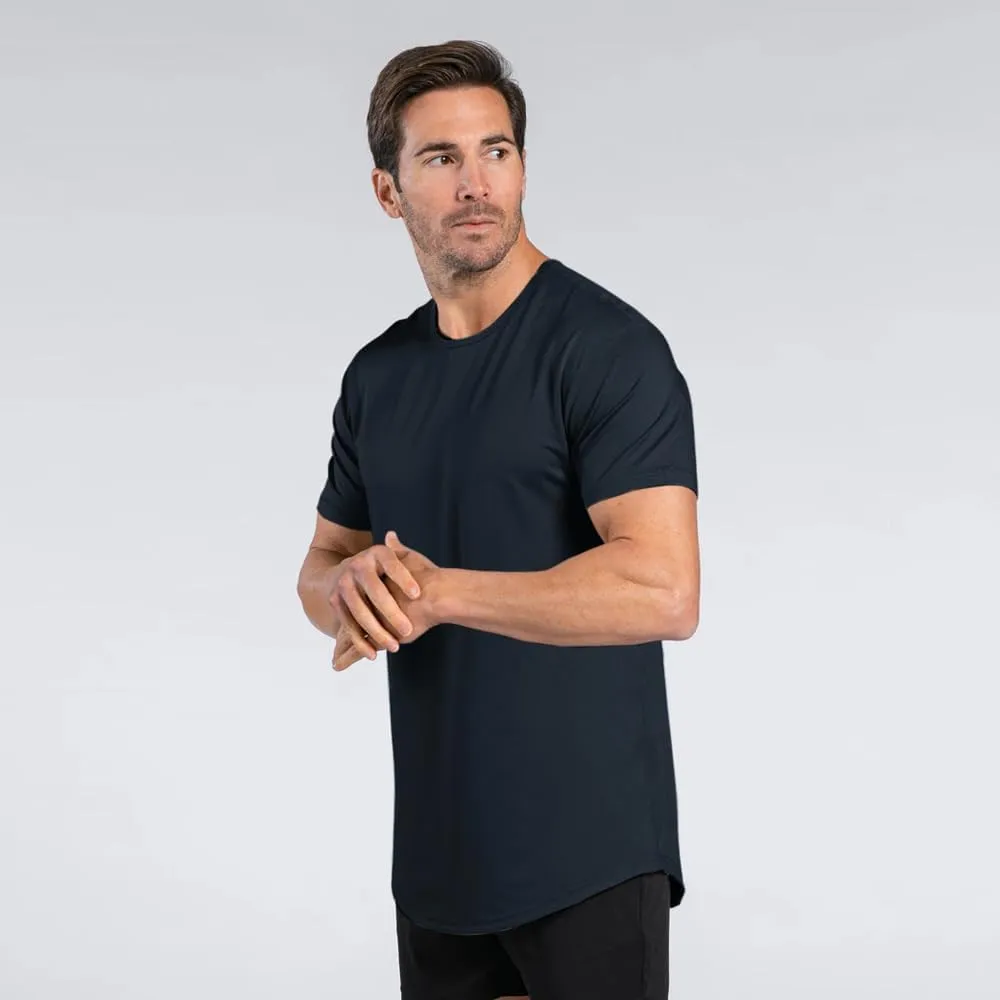 Performance Drop-Cut Men's T Shirt  Athletic Drop Cut Crewneck Tee  Moisture Wicking, Quick-Dry, Tapered Fit