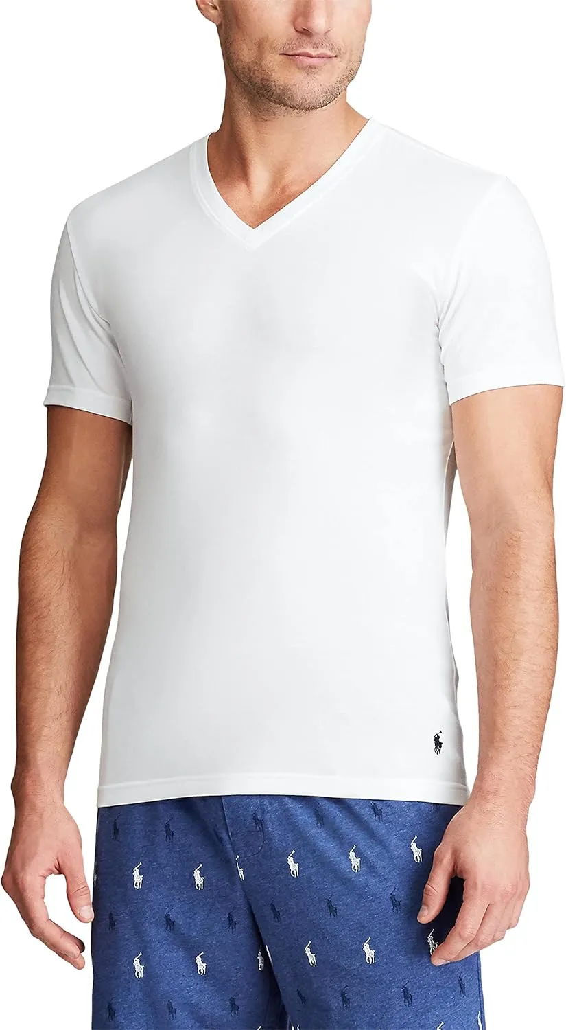 POLO Men's Slim Fit Stretch V-Neck Tee
