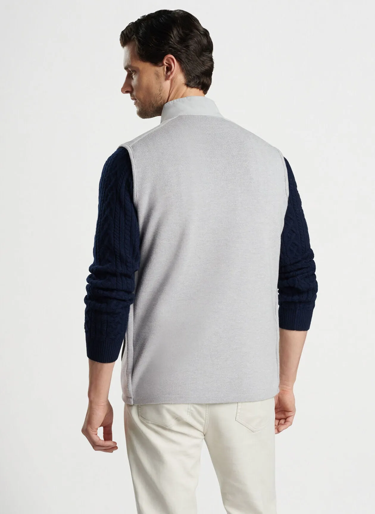 Portrush Reversible Hybrid Vest in Gale Grey by Peter Millar