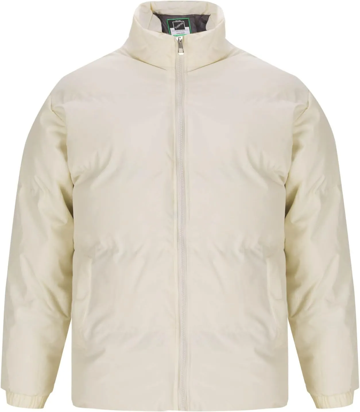 Puffer Jacket for Men Stand Collar Winter Warm Down Coats Cotton Padded Windproof Outerwear with Pockets
