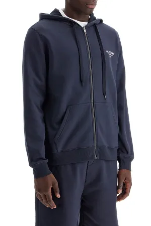 "full zip sweatshirt with logo print