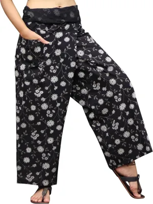 RaanPahMuang Thai Fisherman Pants Men/Women, Loose Yoga, Pirate, Harem Pants, 100% Cotton, Unisex Kimono Pants