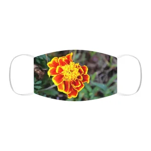 Red and Yellow Flower Snug-Fit Polyester Face Mask