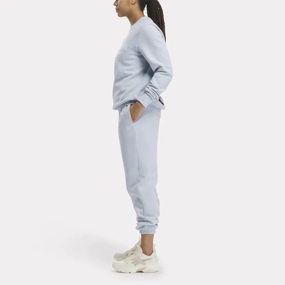 Reebok Apparel Women Reebok Identity Big Logo Fleece Sweatshirt FEEL GOOD BLUE