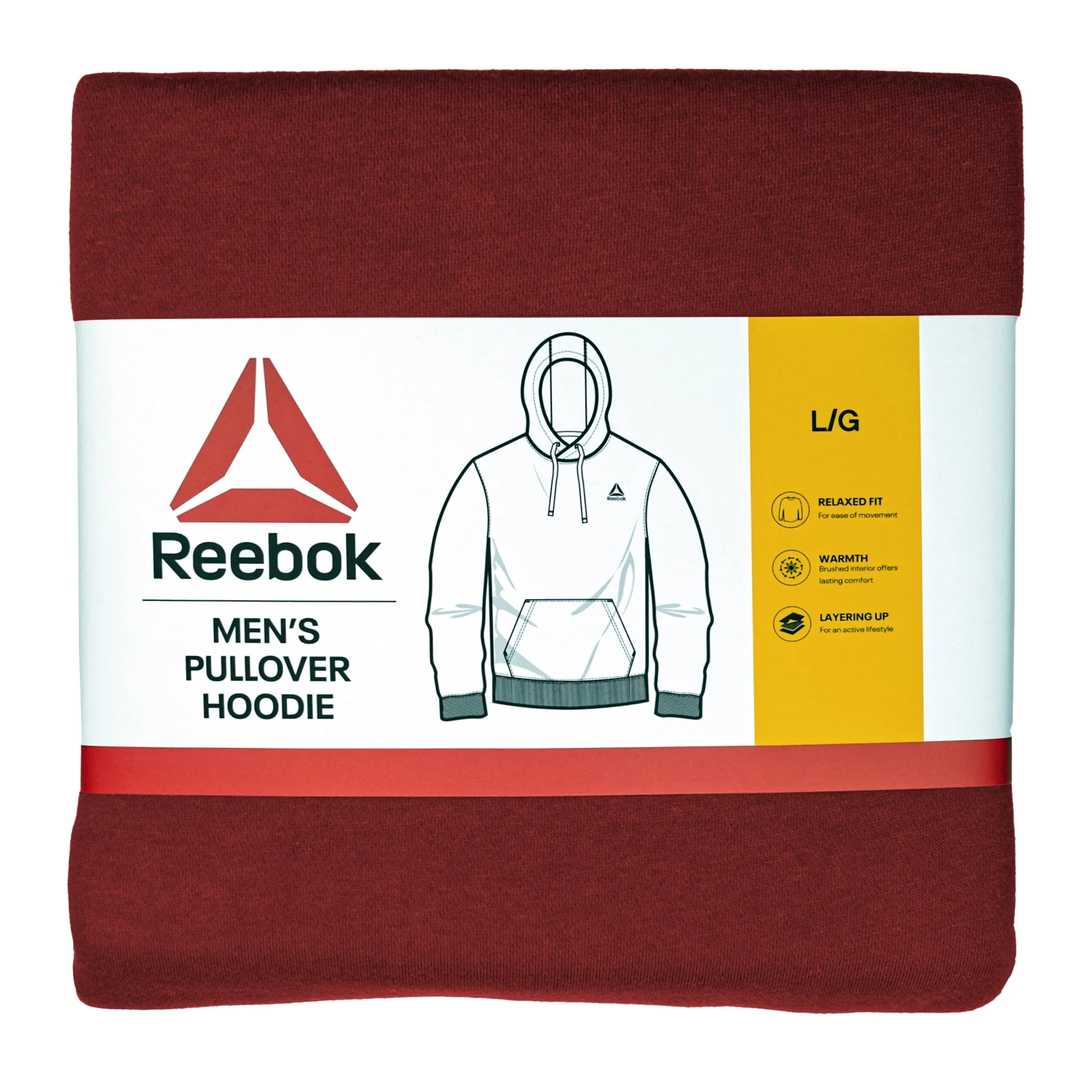 Reebok Men's & Big Men's Delta Logo Fleece Hoodie Sweatshirt, Sizes S-3XL