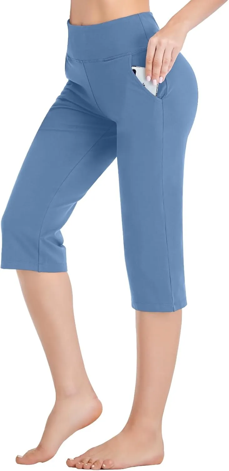 RIMLESS 7 Women's Yoga Pants with Pockets High Waist Stretch Pants Tummy Control Workout Pants