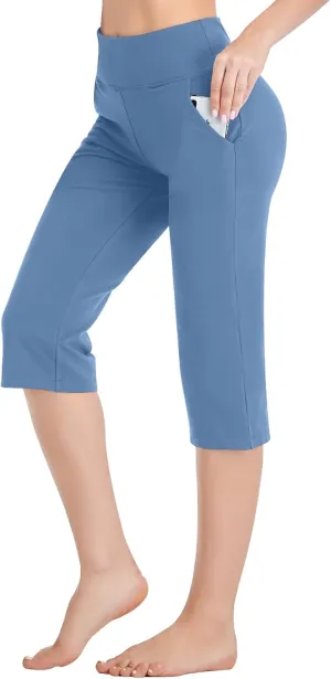 RIMLESS 7 Women's Yoga Pants with Pockets High Waist Stretch Pants Tummy Control Workout Pants