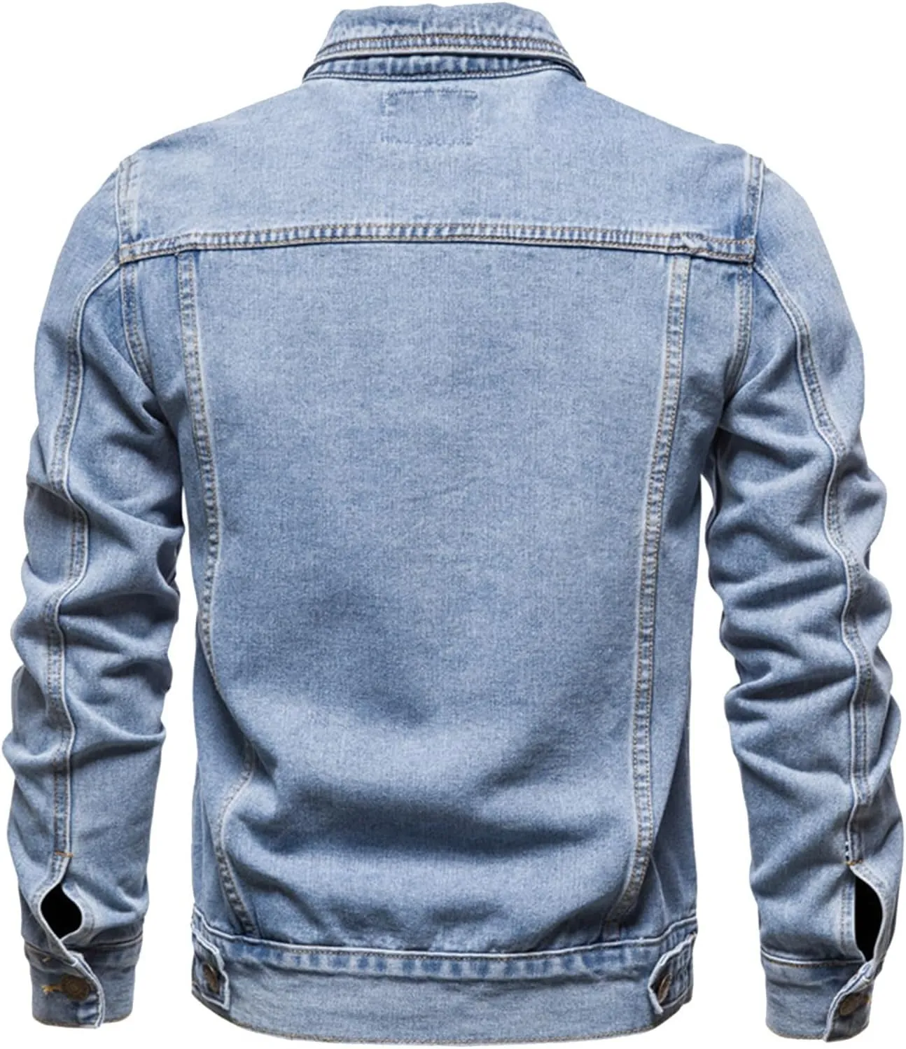 RTRDE Men's Jacket Jean Denim Jacket Casual Slim Fit Button Down Trucker Jacket Coat Fashion, M-3XL