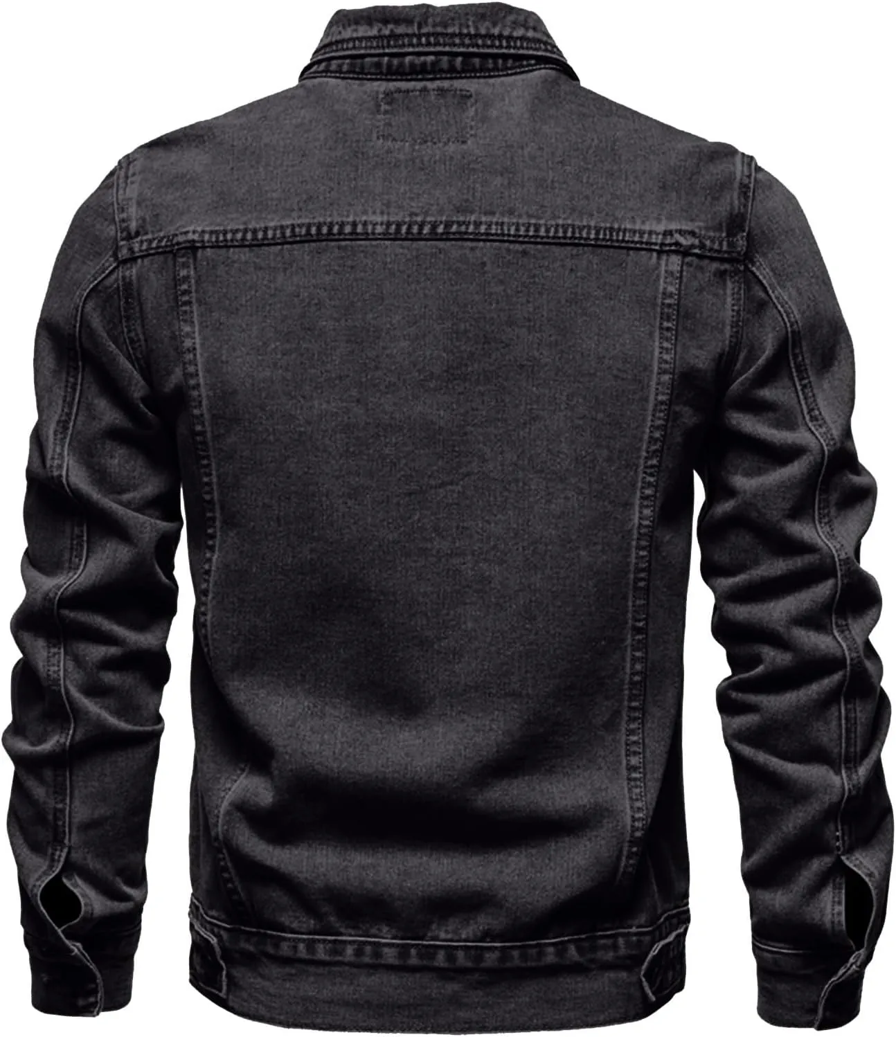 RTRDE Men's Jacket Jean Denim Jacket Casual Slim Fit Button Down Trucker Jacket Coat Fashion, M-3XL