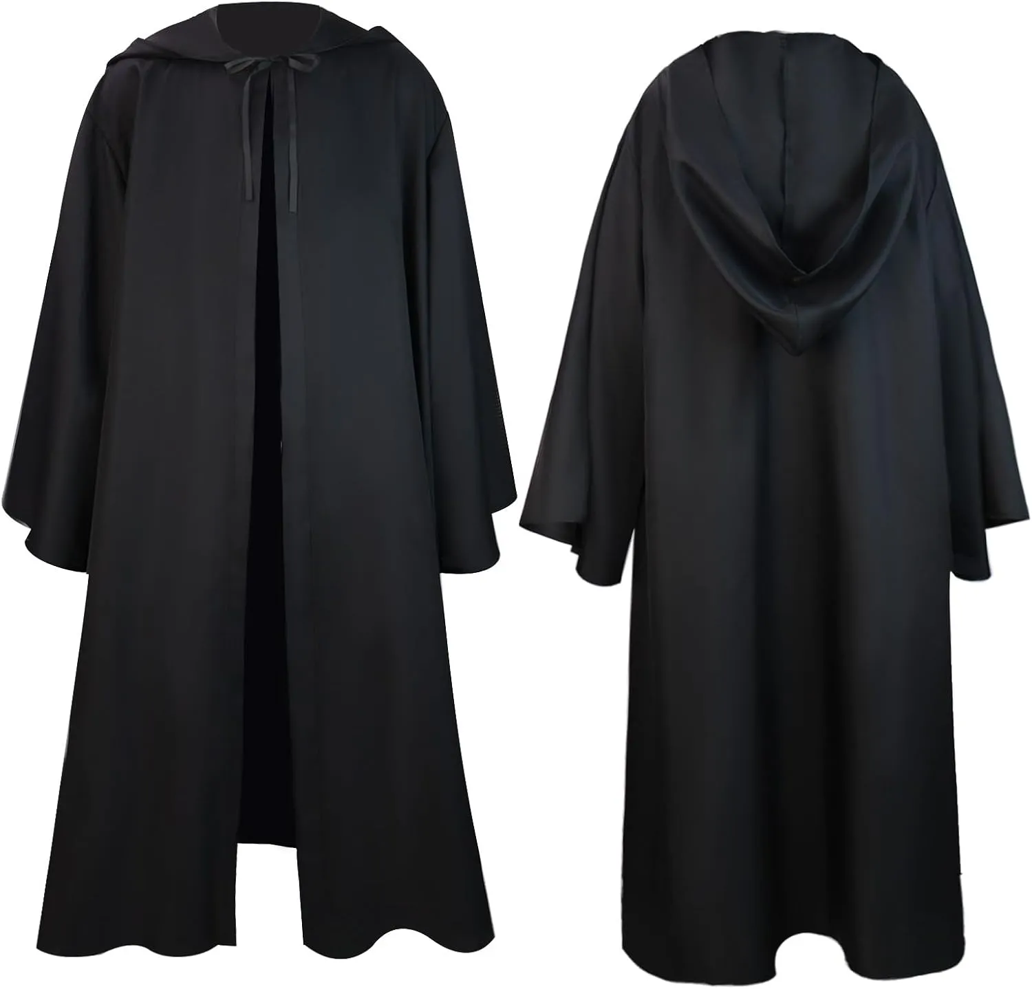 Ruziyoog Men's Hooded Robe Gothic Fancy Dress Halloween Hooded Cloak Full Length Cape Costume Knight Gothic Masquerade Cape