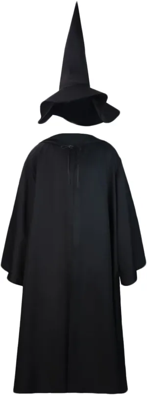 Ruziyoog Men's Hooded Robe Gothic Fancy Dress Halloween Hooded Cloak Full Length Cape Costume Knight Gothic Masquerade Cape