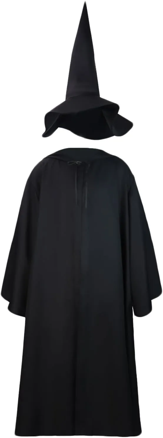 Ruziyoog Men's Hooded Robe Gothic Fancy Dress Halloween Hooded Cloak Full Length Cape Costume Knight Gothic Masquerade Cape