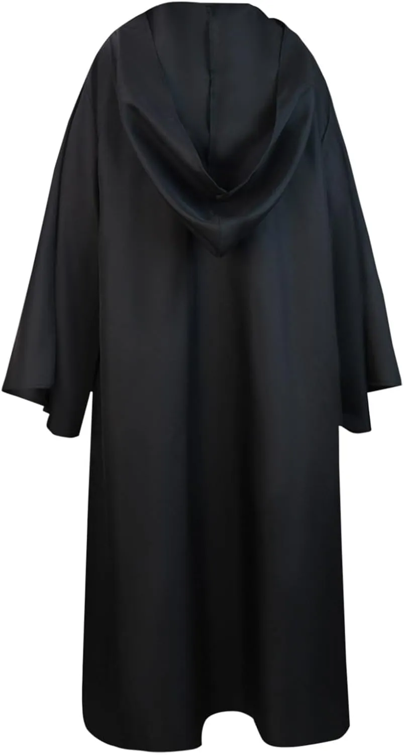 Ruziyoog Men's Hooded Robe Gothic Fancy Dress Halloween Hooded Cloak Full Length Cape Costume Knight Gothic Masquerade Cape