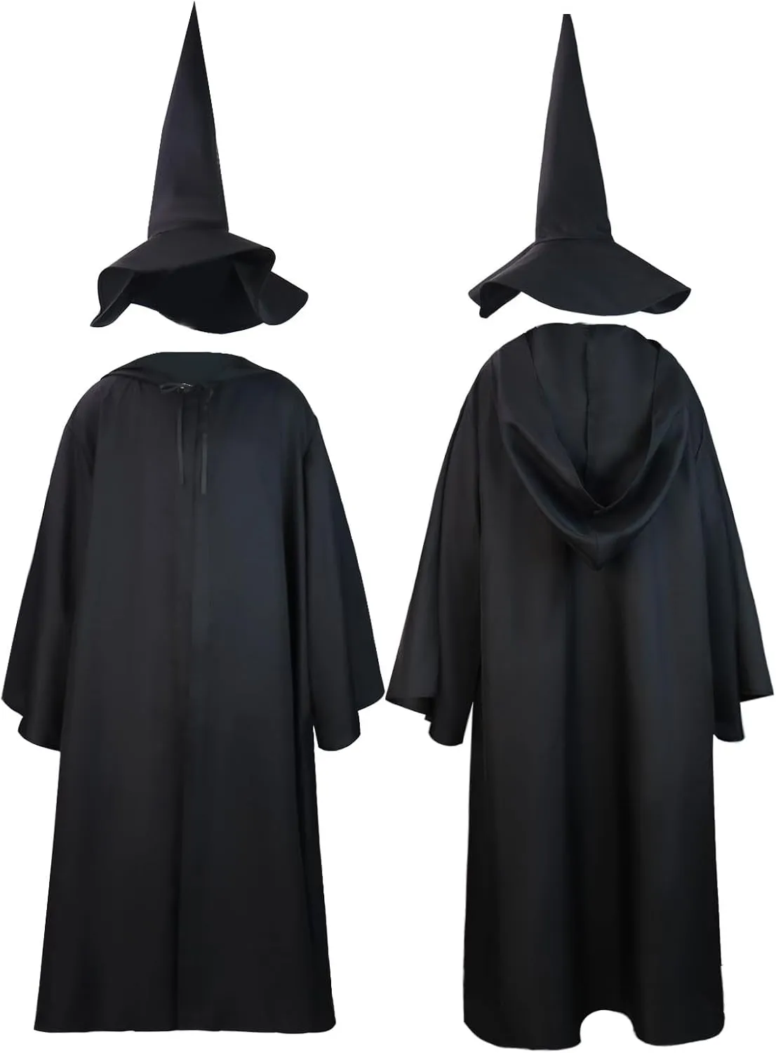 Ruziyoog Men's Hooded Robe Gothic Fancy Dress Halloween Hooded Cloak Full Length Cape Costume Knight Gothic Masquerade Cape