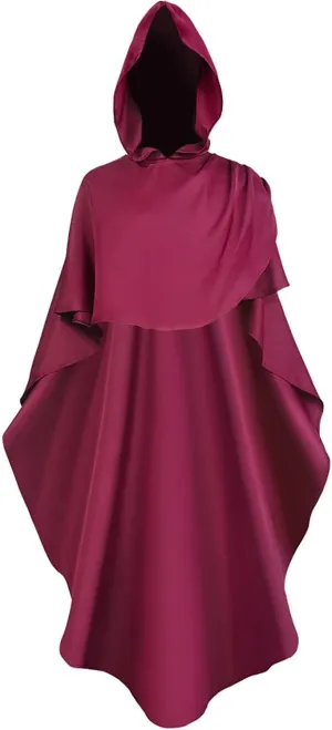 Ruziyoog Women's Medieval Vintage Hooded Cloak Robe Full Length Hooded Robe Cosplay Adult Halloween Witch Cloak Outwear
