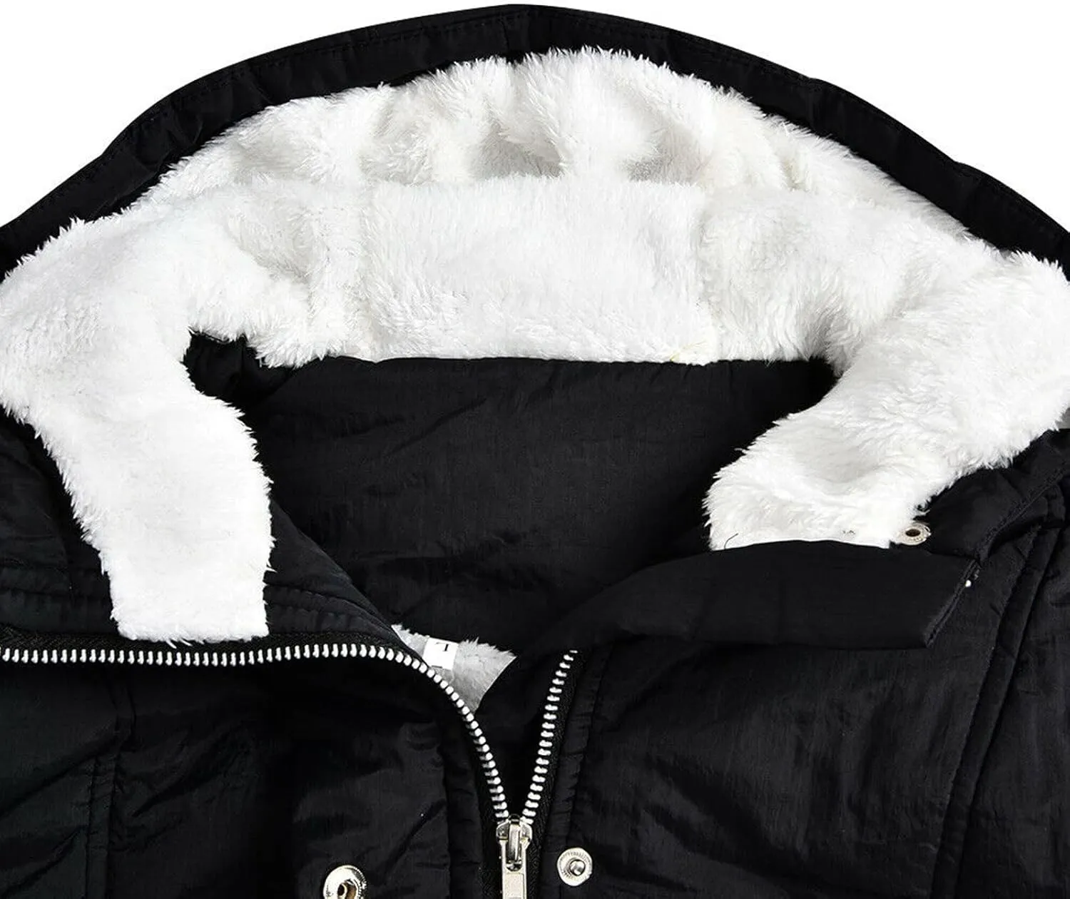 SHAOBGE Puffer Pullover Jacket Womens Womens Long Sleeve Hooded Jacket Thickened Hooded Cotton Jacket Womens