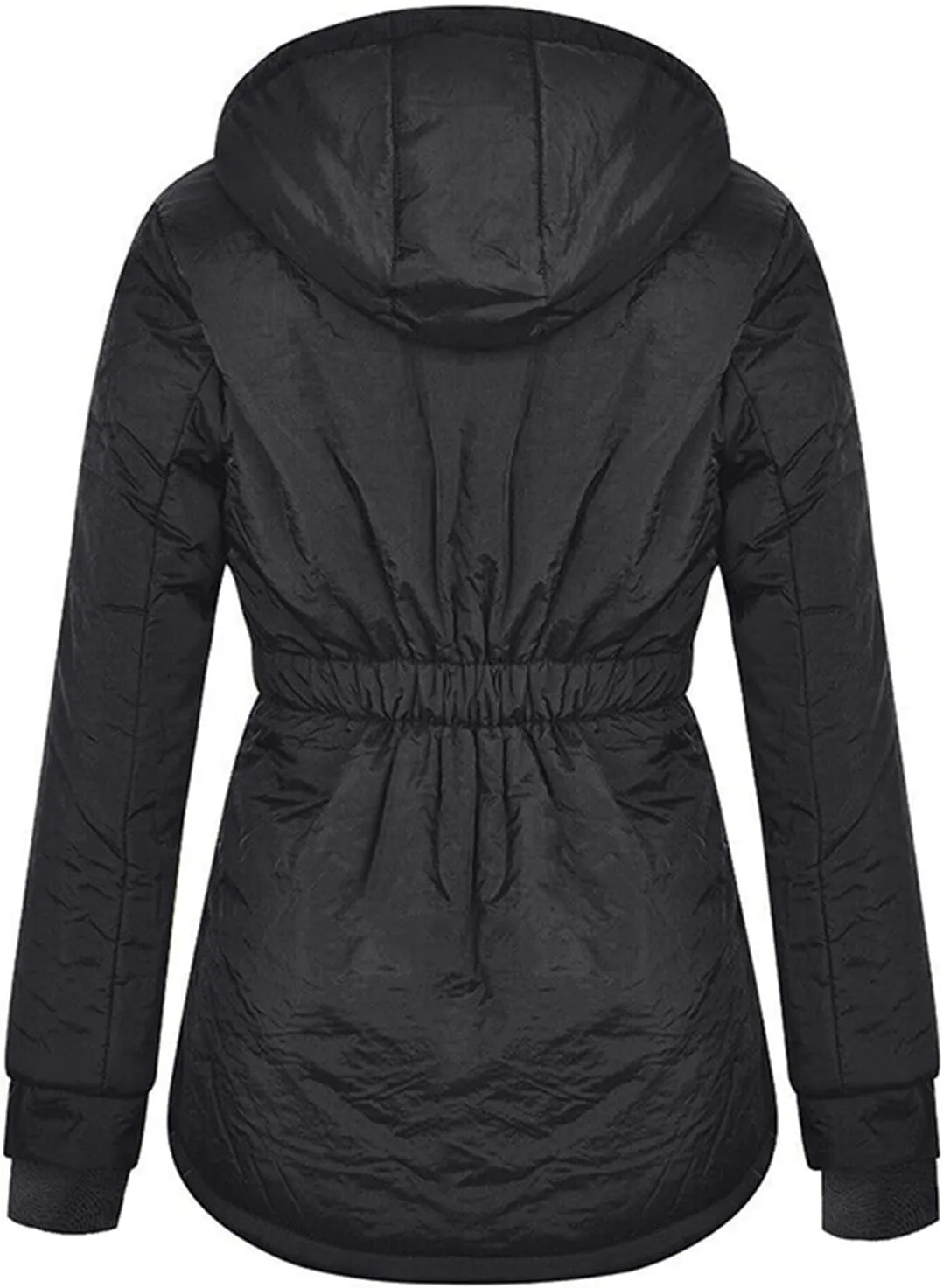 SHAOBGE Puffer Pullover Jacket Womens Womens Long Sleeve Hooded Jacket Thickened Hooded Cotton Jacket Womens