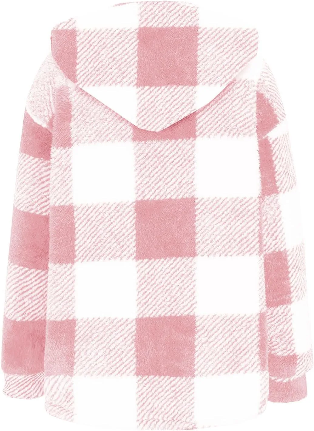 Sherpa Jacket For Women Fuzzy Fleece Winter Coats Plaid Button Down Shacket Casual Warm Teddy Coat Outwear 2023
