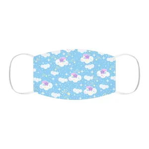 Shooting Star Clouds Blue Snug-Fit Polyester Face Mask