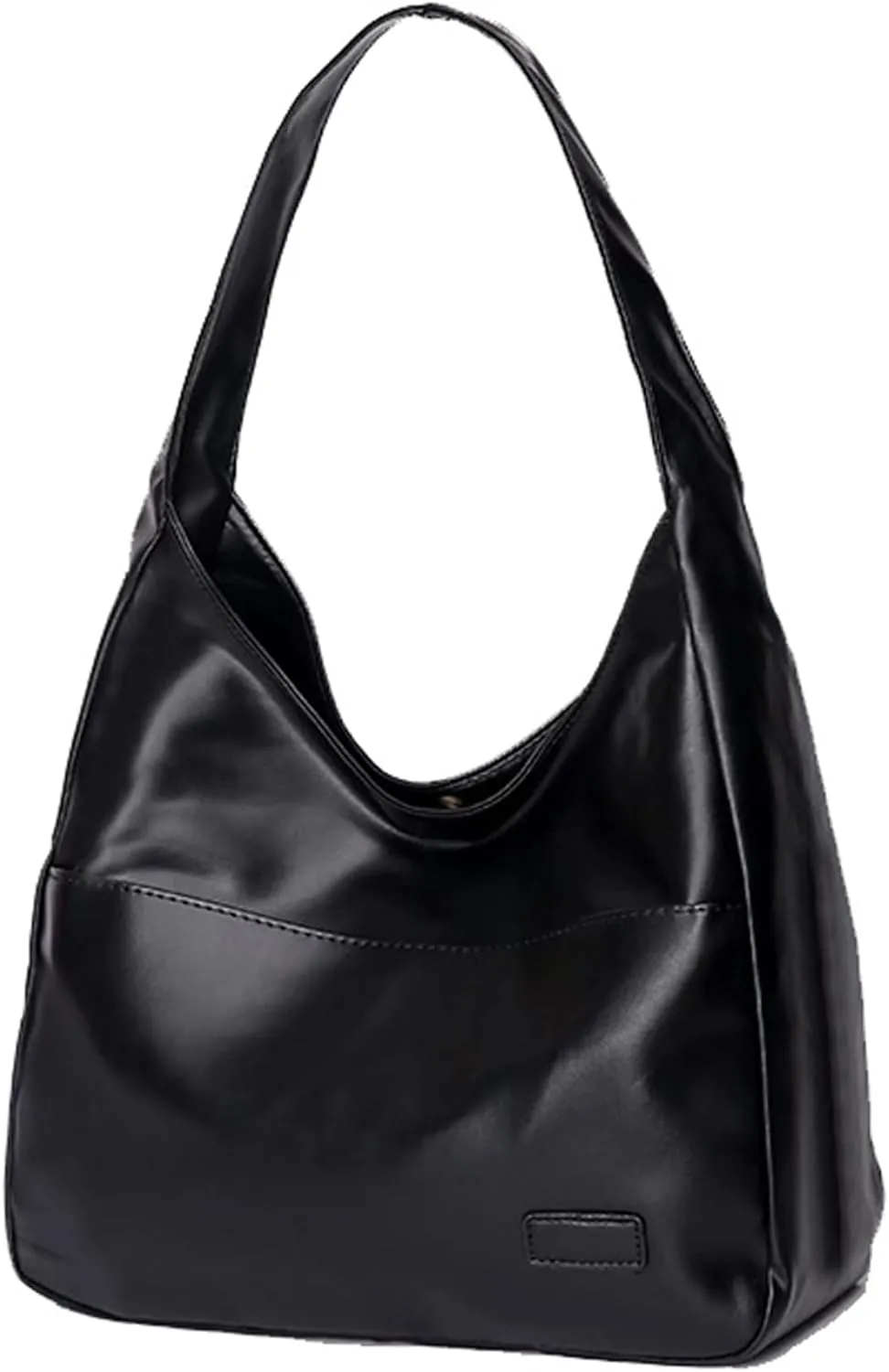 Shoulder Bag for Women Leather Black Purse Large Capacity Minimalist Bucket Bag with Magnetic Clasp Soft Breathable Easy Matching Bags for Women, Black Purse