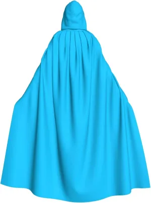 Solid color light blue Picture Adult hooded cape Hooded Cloak Suitable for Halloween, cosplay costumes, Christmas parties
