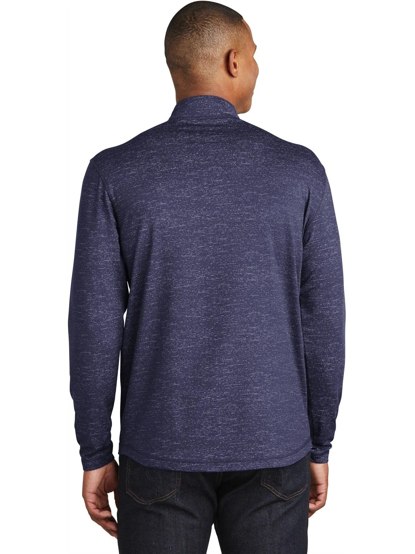 Sport-Tek Sport-Wick Stretch Reflective Heather 1/2-Zip Pullover