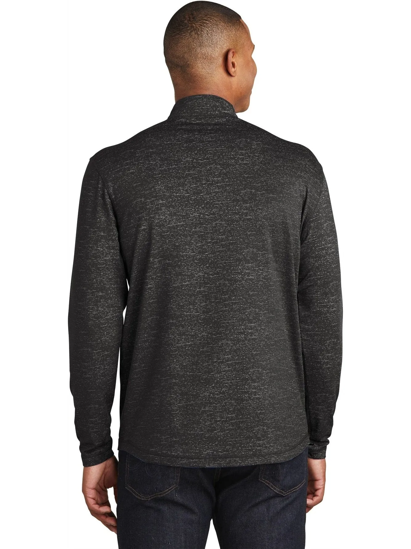 Sport-Tek Sport-Wick Stretch Reflective Heather 1/2-Zip Pullover