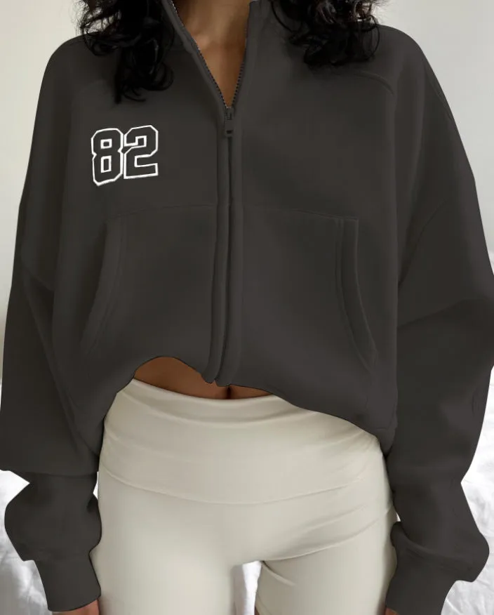 Street oversize style embroidered hoodie