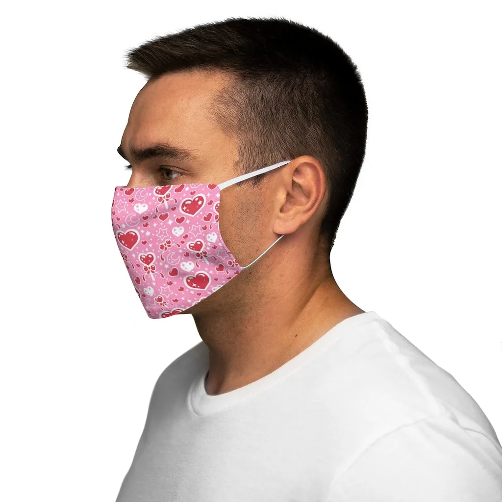 Sweet Feelings Pink Snug-Fit Polyester Face Mask