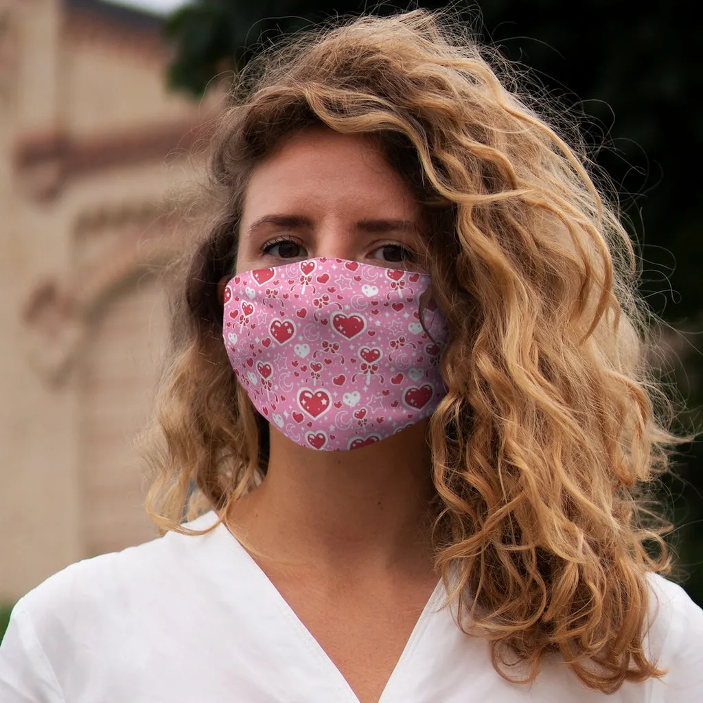 Sweet Feelings Pink Snug-Fit Polyester Face Mask
