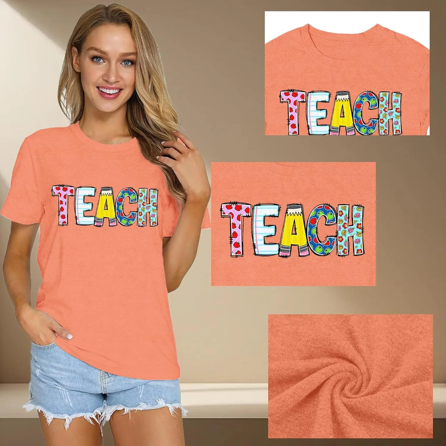 Teacher Shirts for Women Teach Teaching Tshirt Teacher Life Tee Tops