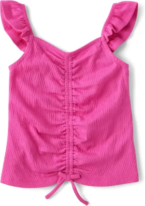 The Children's Place Girls' Cinch Front Flutter Tee