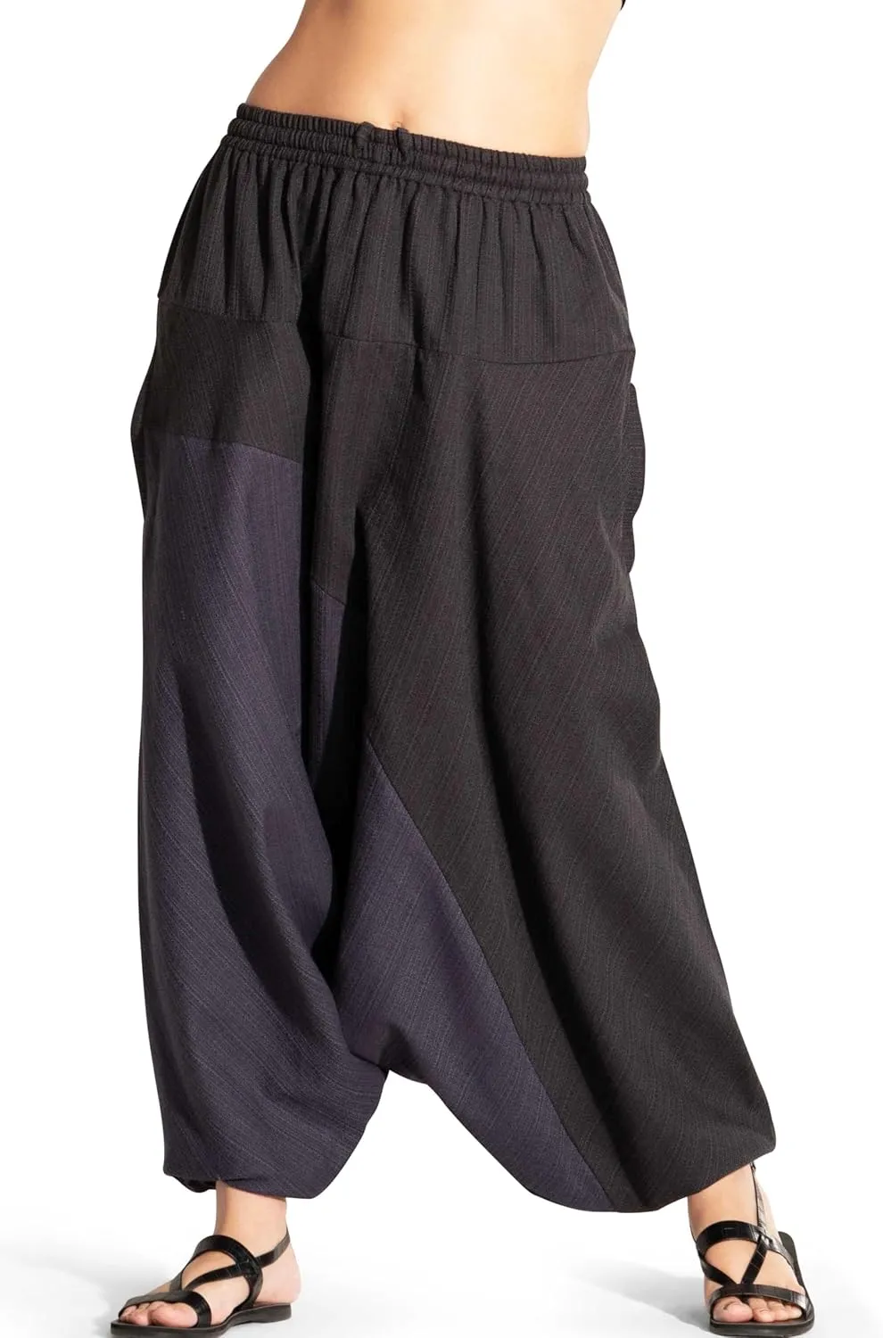 The Veshti Company Boho Wide Leg Yoga Pants Pyjama Parachute Pant with Pockets for Women Cotton Loose Flowy Lounge Harem Pant