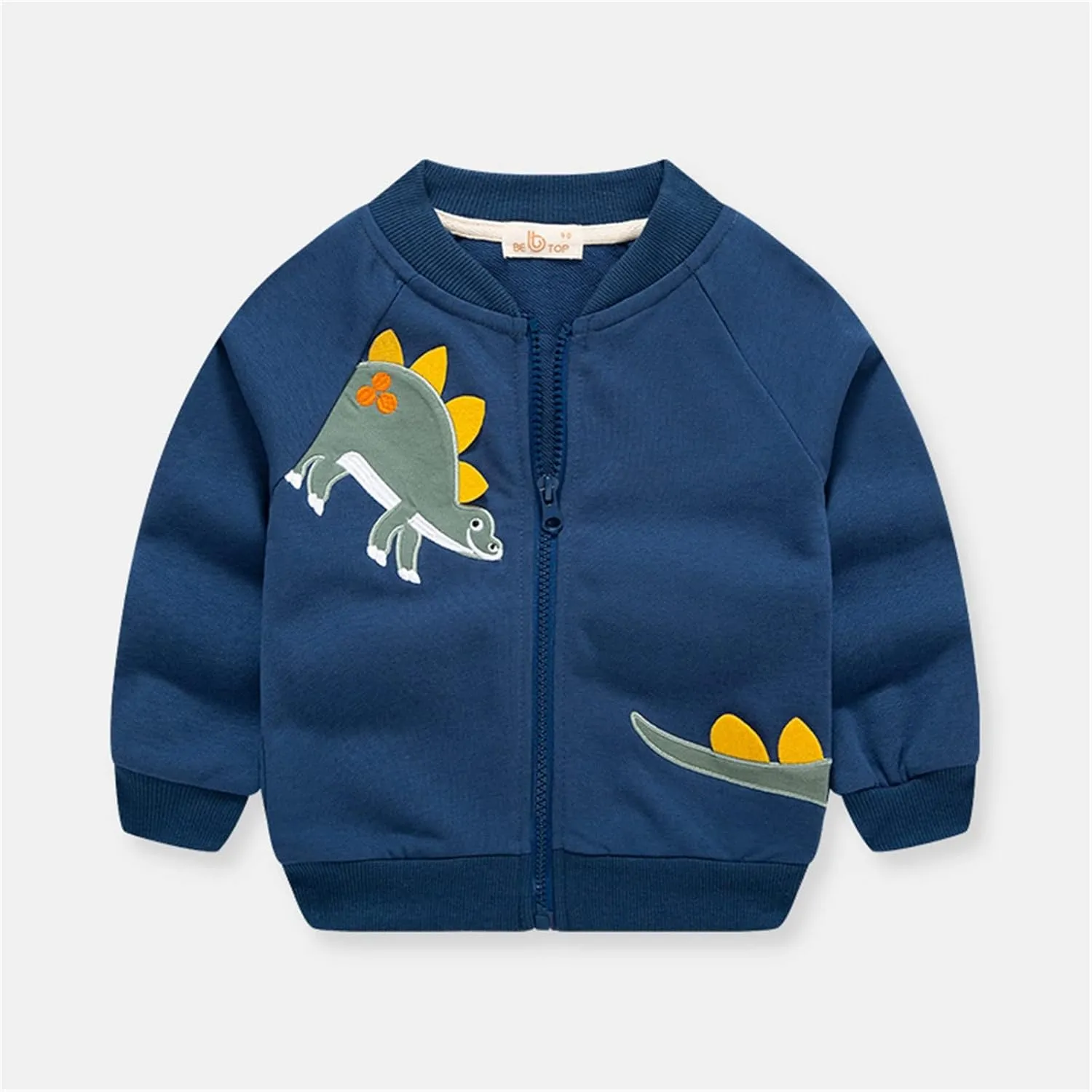 Toddler Baby Boys Fleece Warm Jacket Winter Print Cotton Dinosaur Long Sleeve Coat Jacket Kids Padded Jackets