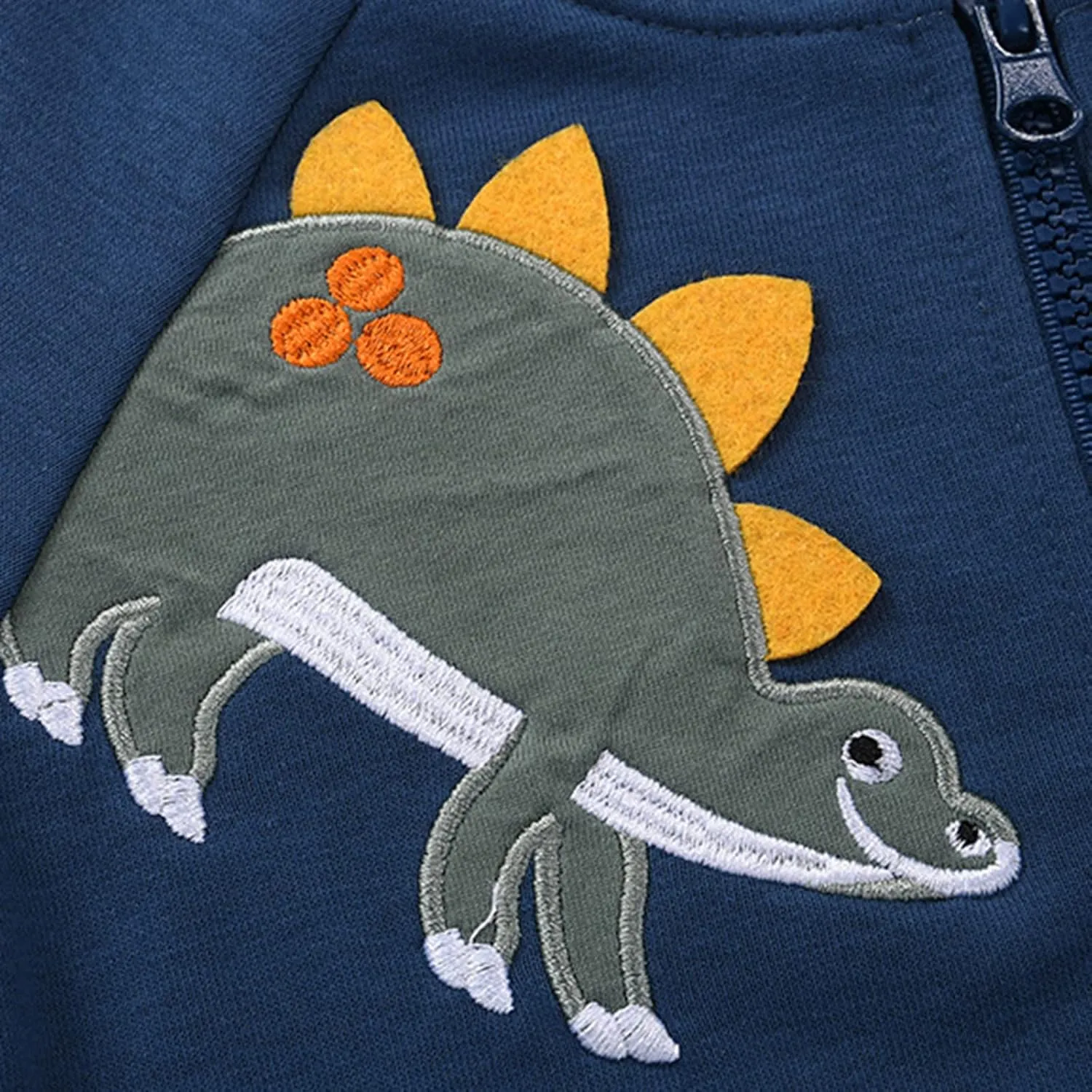 Toddler Baby Boys Fleece Warm Jacket Winter Print Cotton Dinosaur Long Sleeve Coat Jacket Kids Padded Jackets